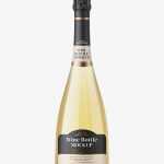 Sparkling wine bottle mockup