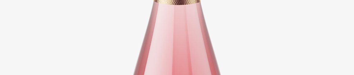 Sparkling wine bottle mockup