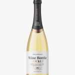 Sparkling wine bottle mockup
