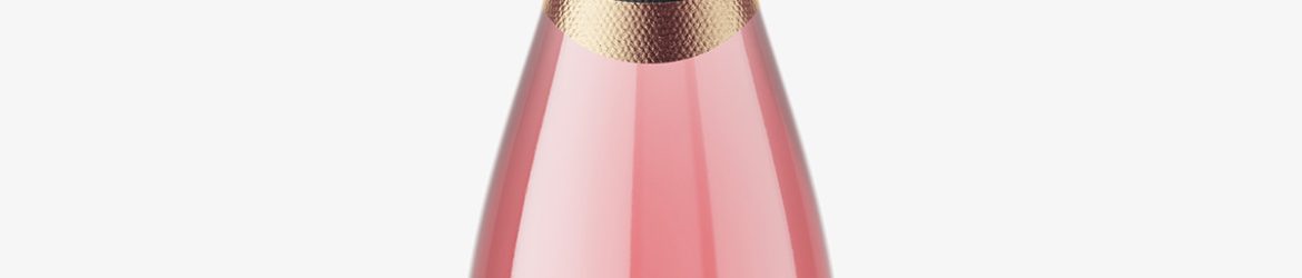 Sparkling wine bottle mockup