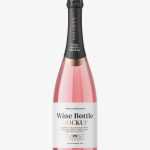 Sparkling wine bottle mockup