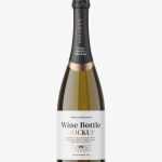 Sparkling wine bottle mockup