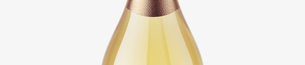 Sparkling wine bottle mockup