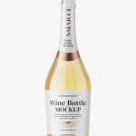 Sparkling wine bottle mockup