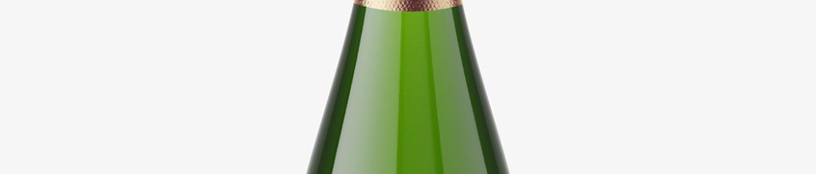 Sparkling wine bottle mockup