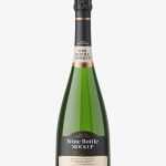 Sparkling wine bottle mockup