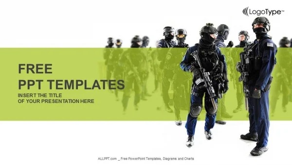 Special weapons and tactics team PowerPoint Templates