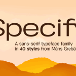 Specify Font Family - Fonte Grátis Specify Font Family