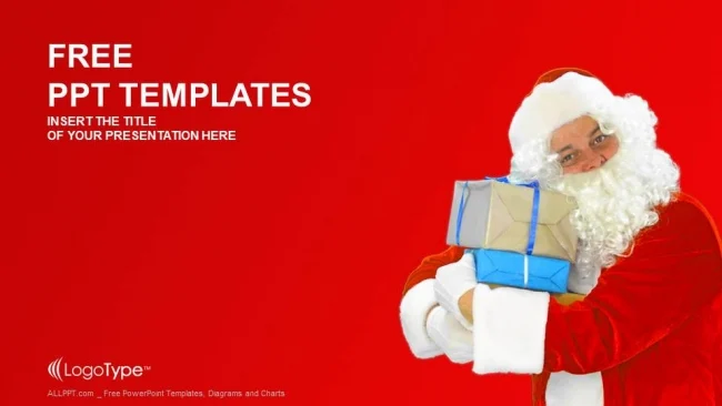 Spectacles Santa Claus-Religion PPT Templates
