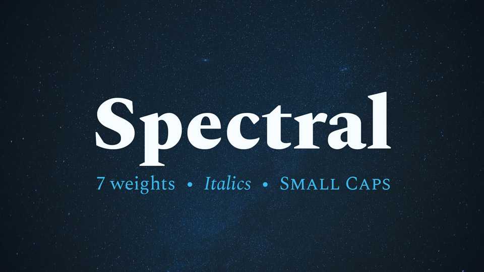 Spectral Font Family › Fontesk