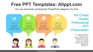 Speech Bubble Banner Diagram Template