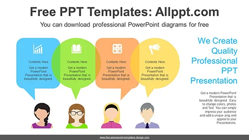 Speech Bubble Banner Diagram Template