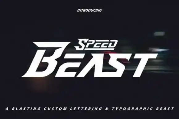 Speed Beast Display Font