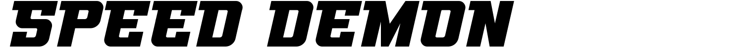 Speed Demon Font