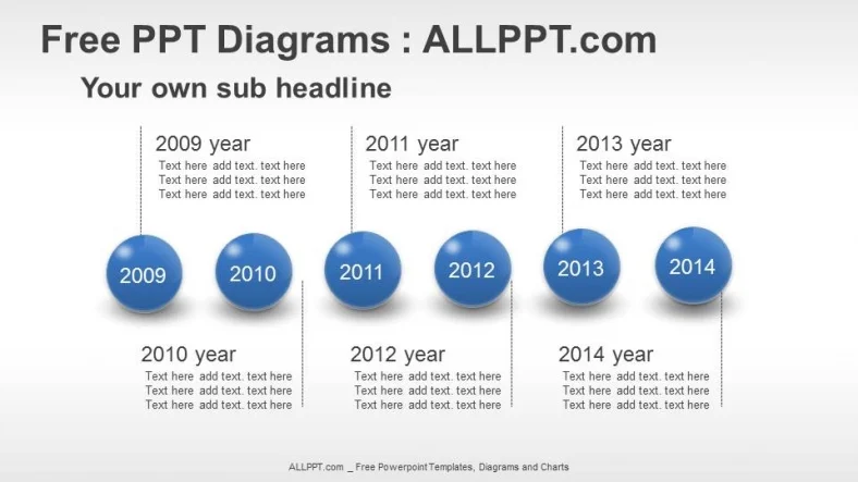 Spheres Timeline PPT Diagrams