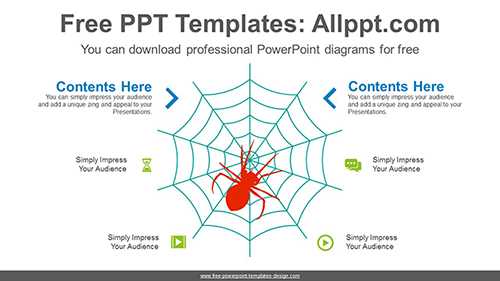 Spider Web PowerPoint Diagram