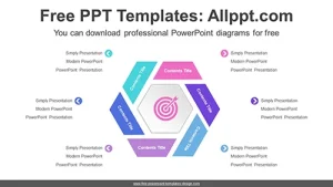 Split Hexagon PowerPoint Diagram Template