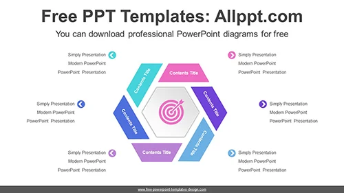 Split Hexagon PowerPoint Diagram Template
