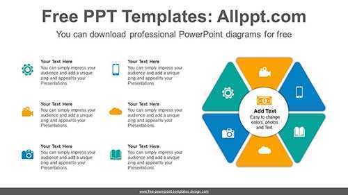 Split Hexagon PowerPoint Diagram