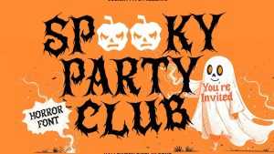 Spooky Party Club Font › Fontesk