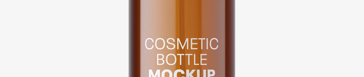 Spray bottle mockup / amber