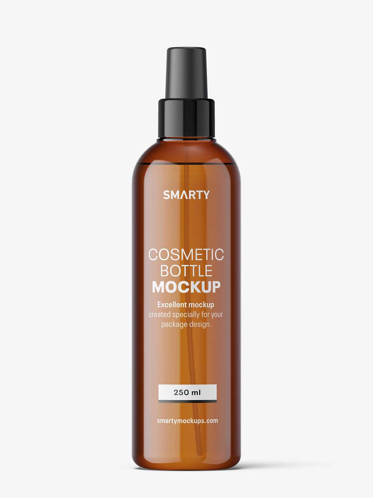 Spray bottle mockup / amber