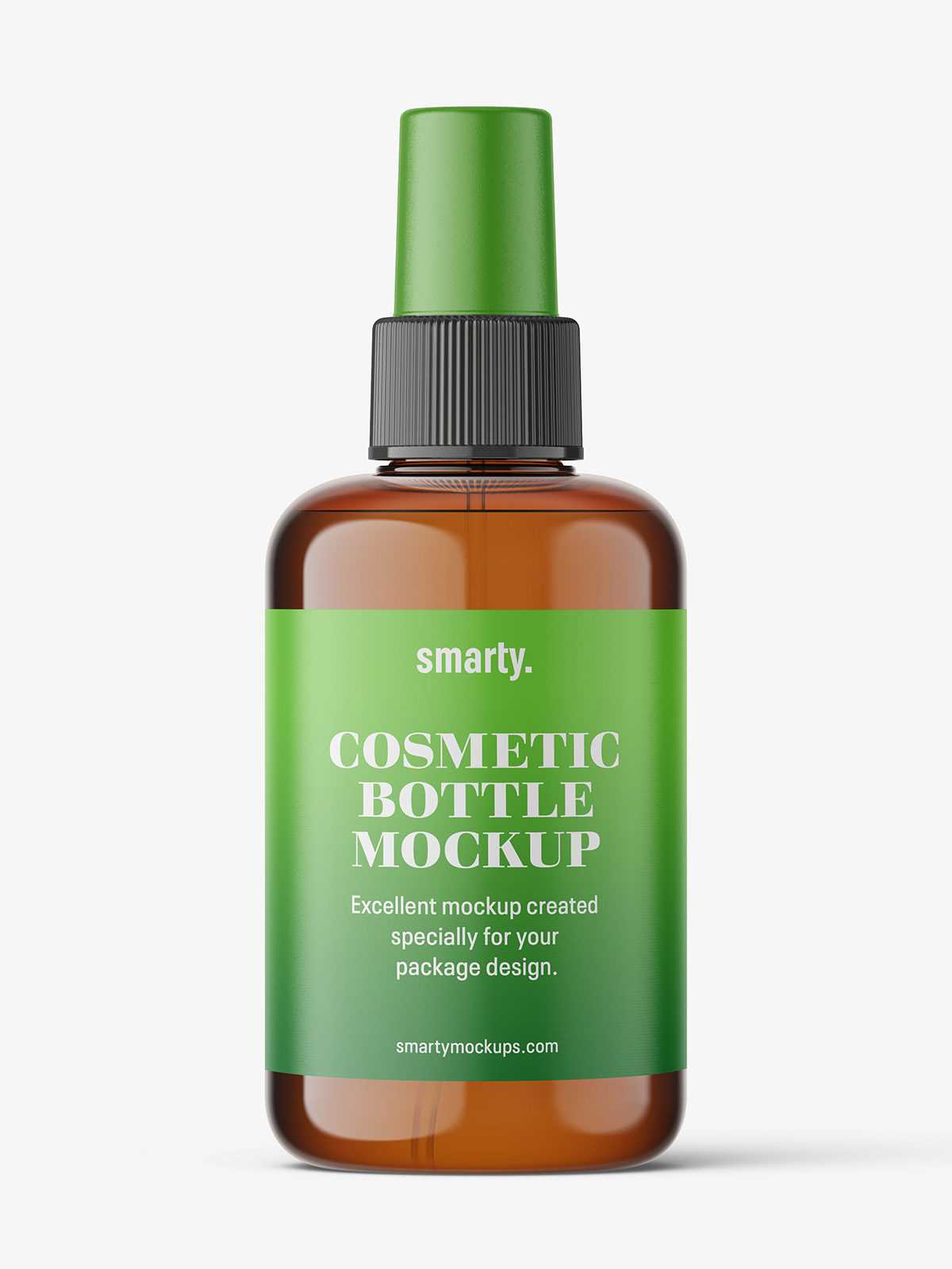 Spray bottle mockup / amber