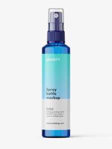 Spray bottle mockup / blue