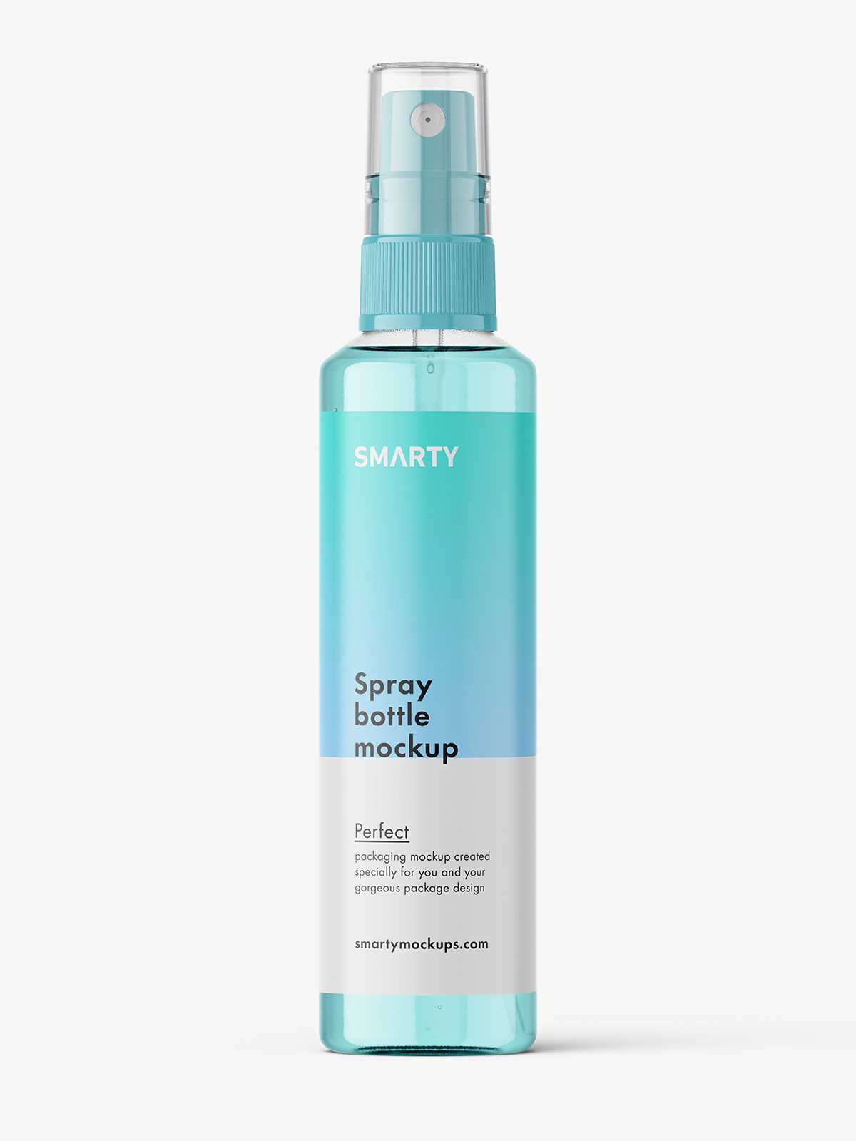 Spray bottle mockup / clear