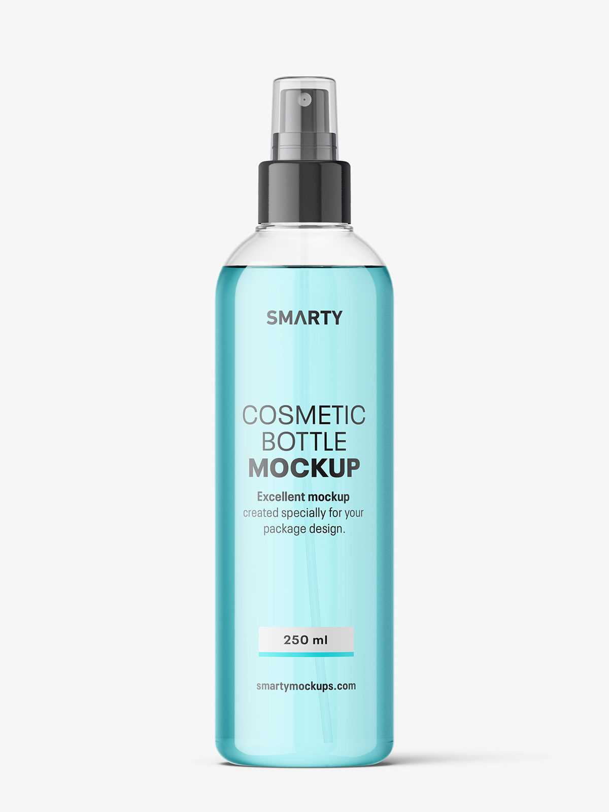 Spray bottle mockup / transparent