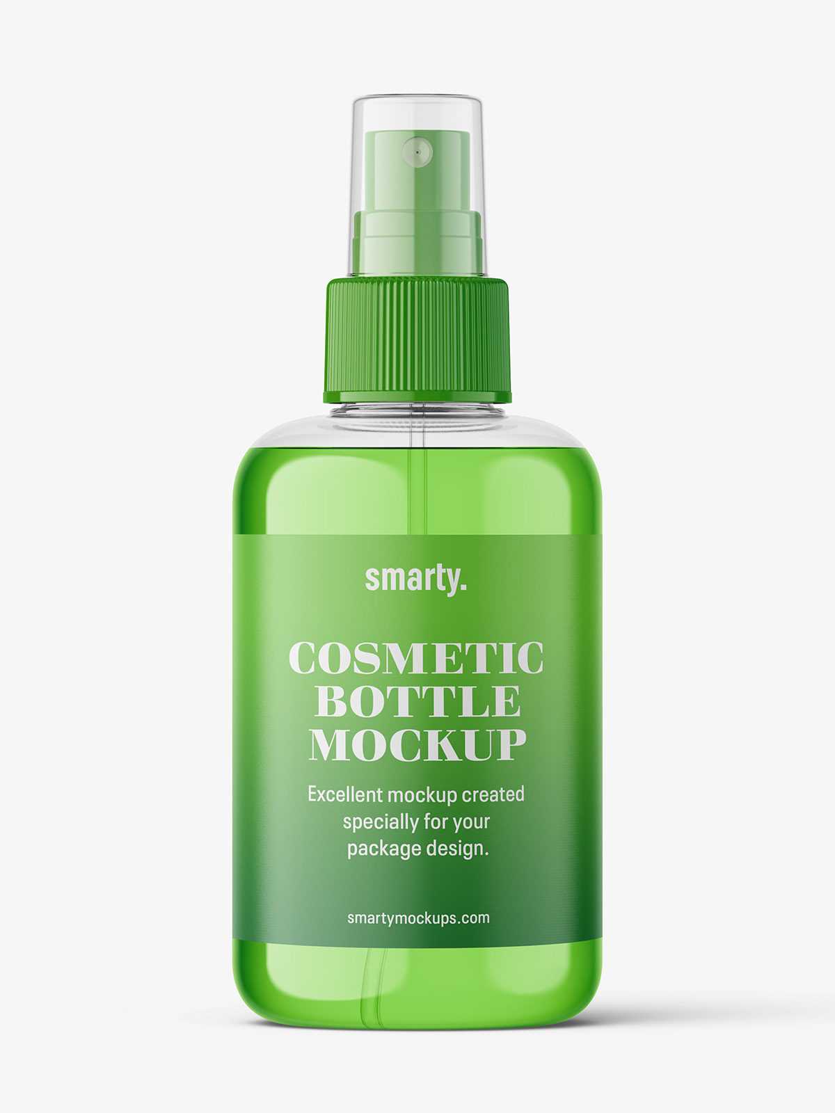 Spray bottle mockup / transparent