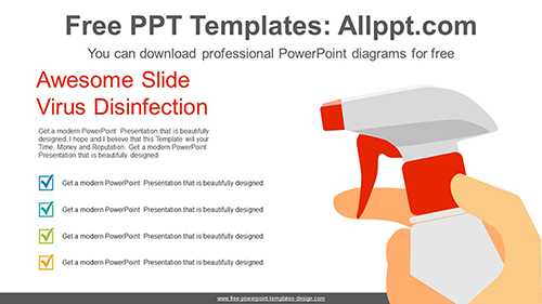 Sprayer Disinfect PowerPoint Diagram