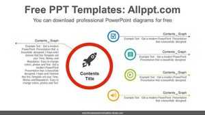 Spread 4-circle PowerPoint Diagram