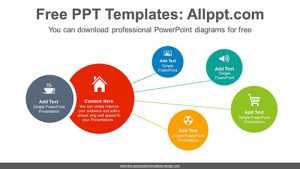 Spread circles PowerPoint Diagram Template