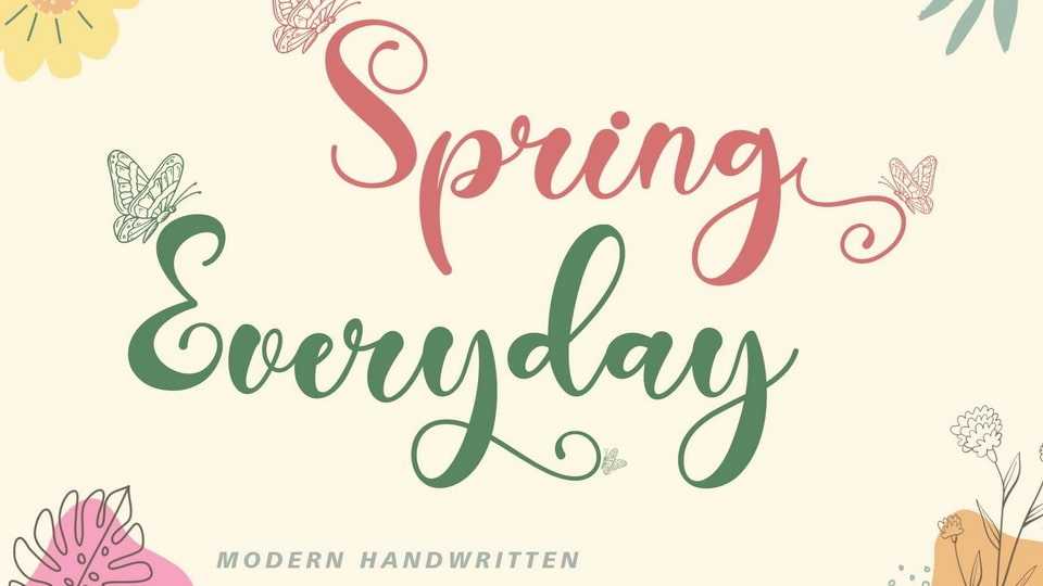 Spring Everyday Font › Fontesk