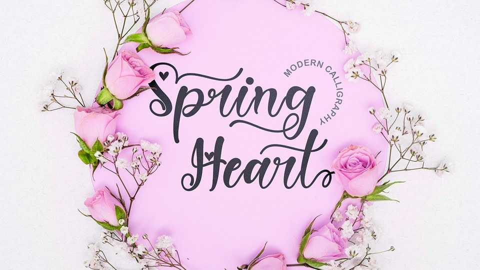 Spring Heart Script Font › Fontesk