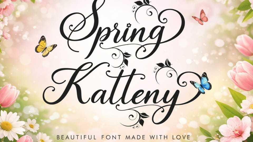 Spring Katteny Font › Fontesk