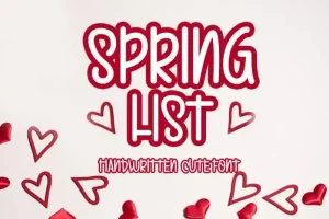 Spring List Display Font