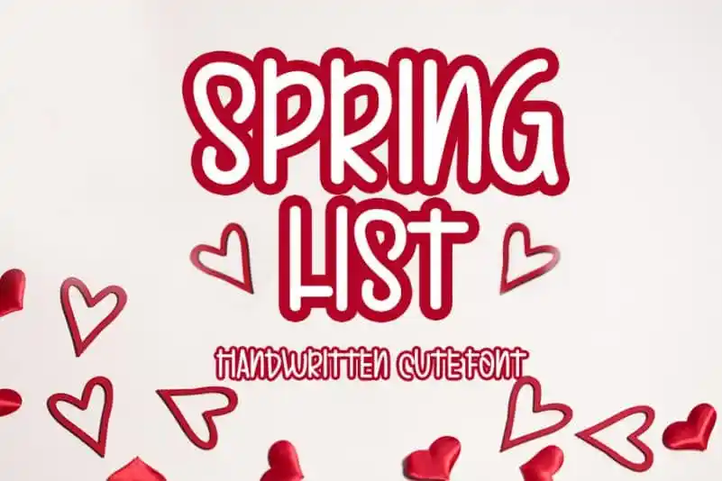 Spring List Display Font