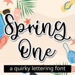 Spring One Font - Fonte Grátis Spring One Font