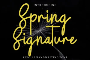 Spring Signature Font