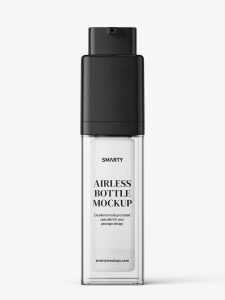 Square airless bottle mockup