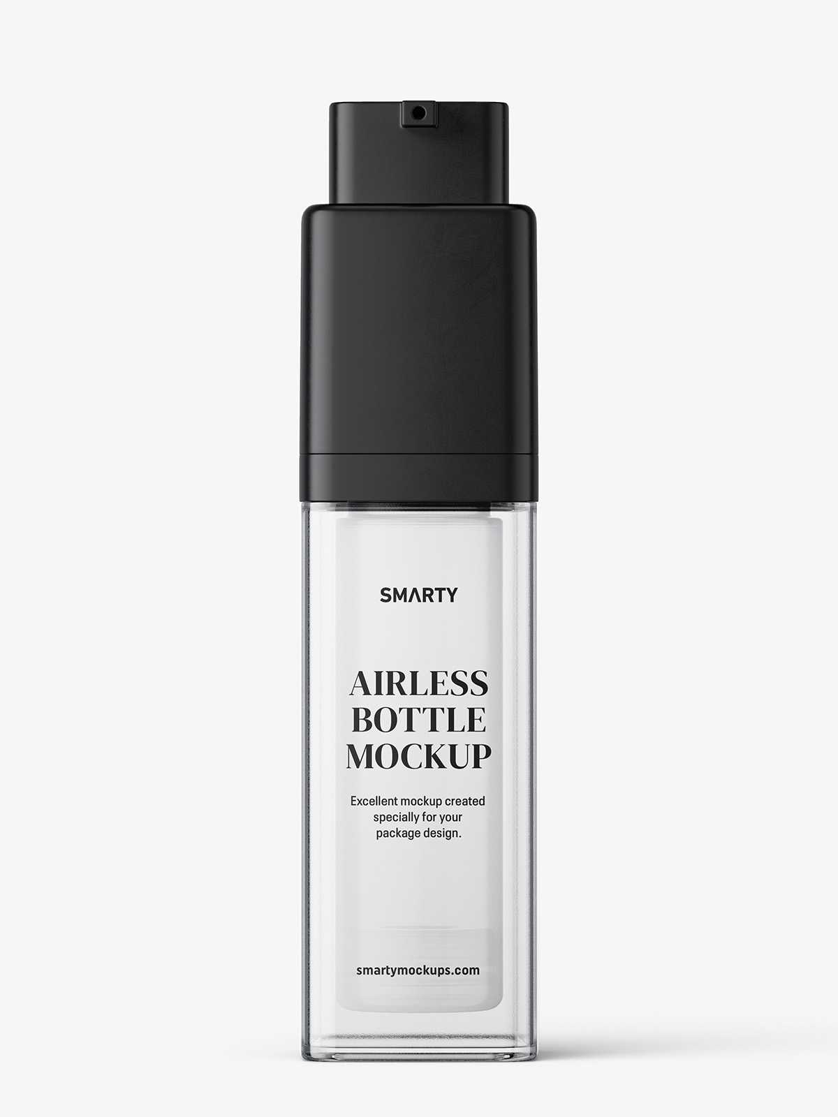 Square airless bottle mockup