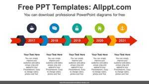 Square Band Arrows PowerPoint Diagram