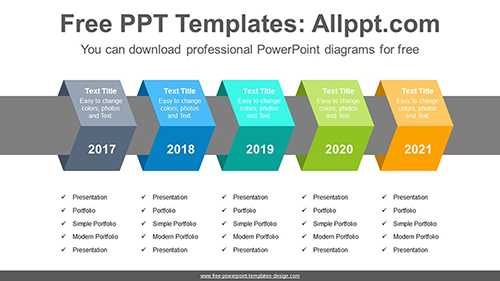 Square Bands PowerPoint Diagram