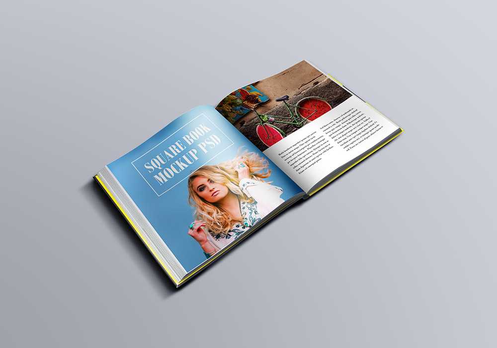 Square Book Mockup PSD