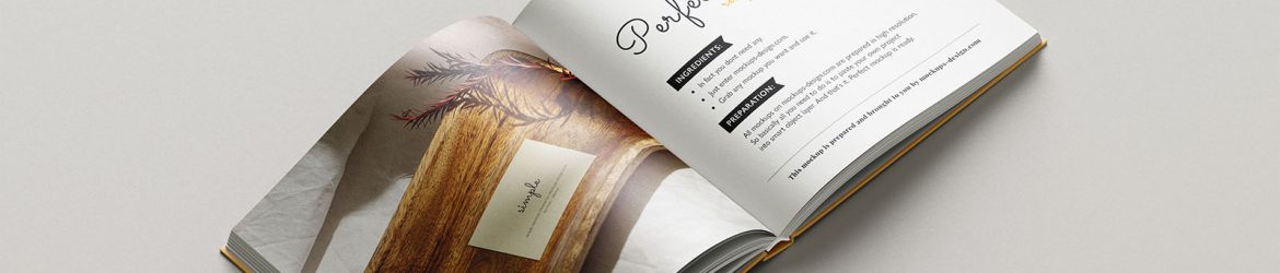 Square book with hardcover mockup