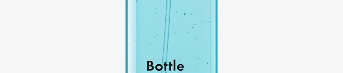 Square bottle with pump mockup / clear