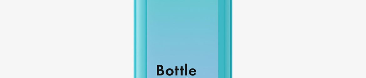 Square bottle with pump mockup / glossy