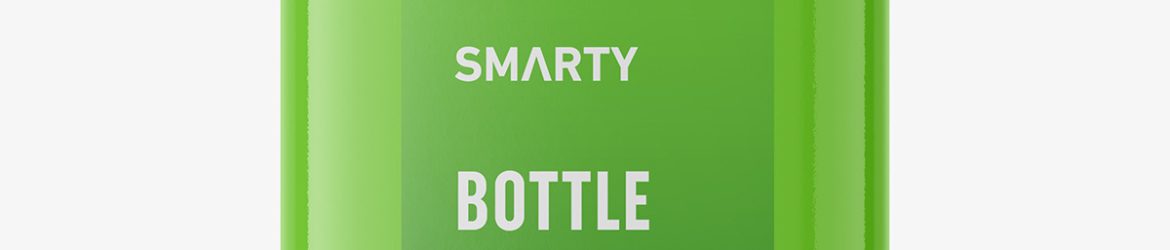 Square bottle with silver cap mockup